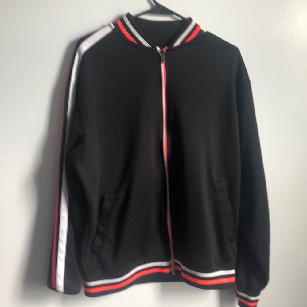 Champs Sports Sweater | Black, Orange, and White
